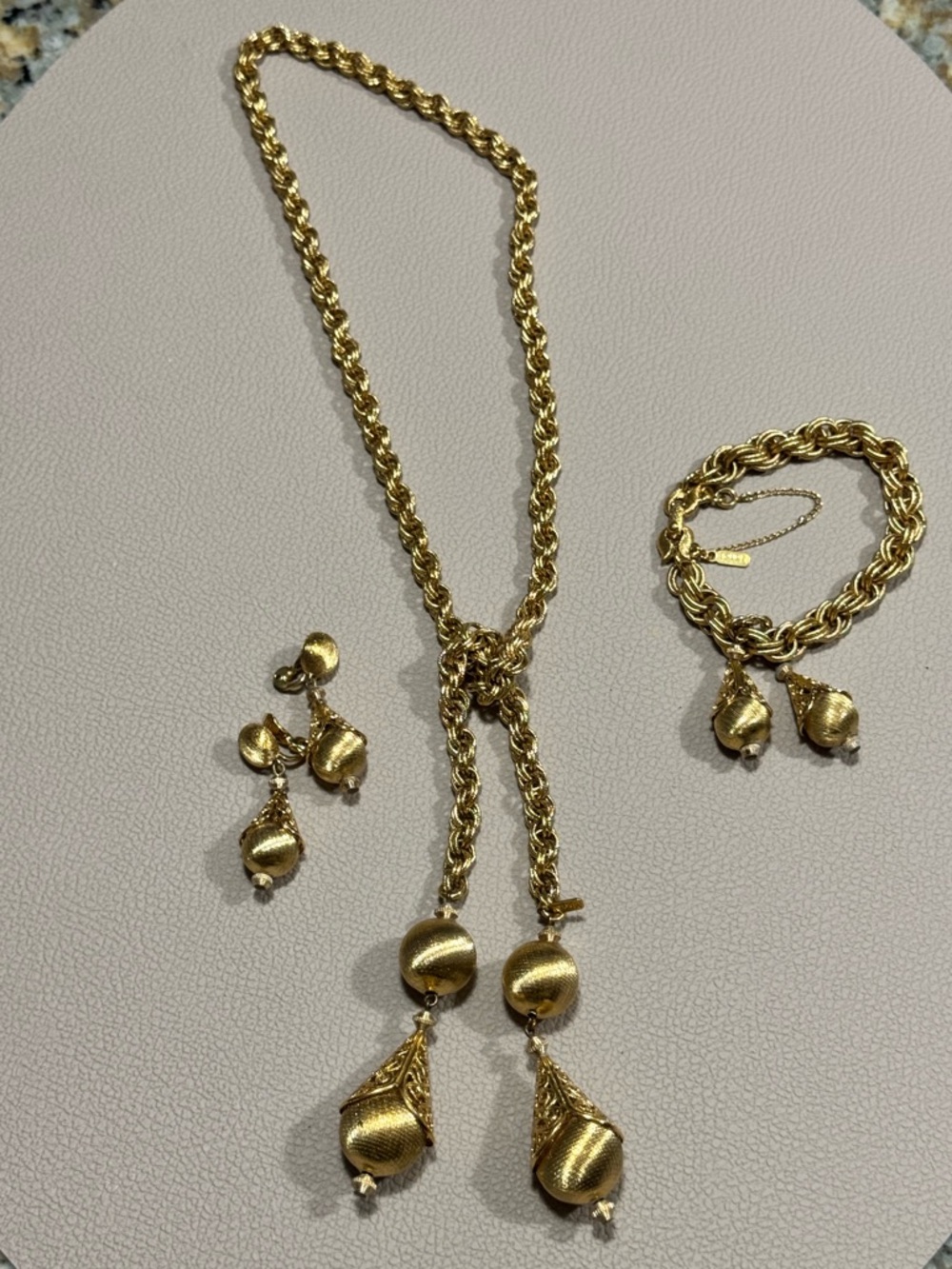 VTG 1961 MONET BOLEROTriple Plated 18K Gold with Matching Earrings and Bracelet